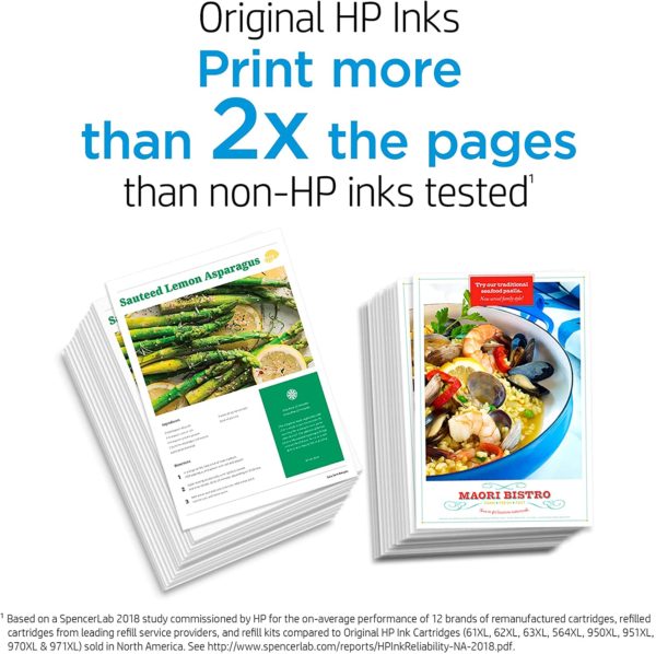 HP 910XL High Yield Black and HP 910 Cyan/Magenta/Yellow 4-pack Original Ink Cartridges (3JB41AN) - Image 3