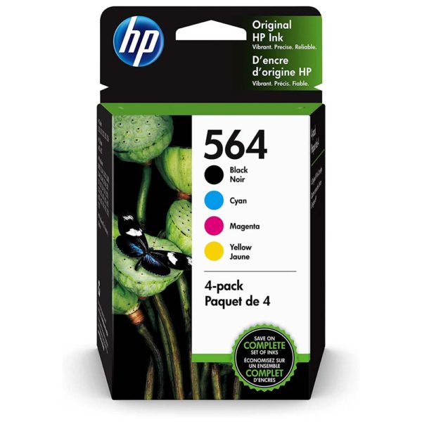 Original HP 564 Black, Cyan, Magenta, Yellow Ink (4-pack)